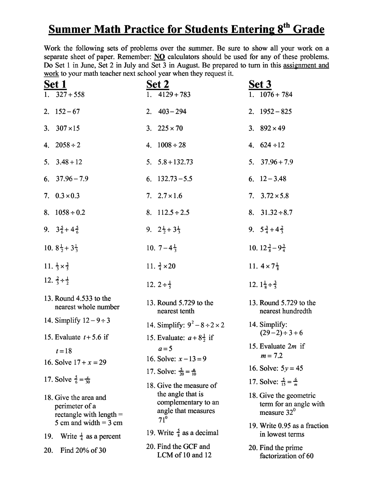 8th Grade Math Facts And Printable Worksheets 2024 MySchoolsMath