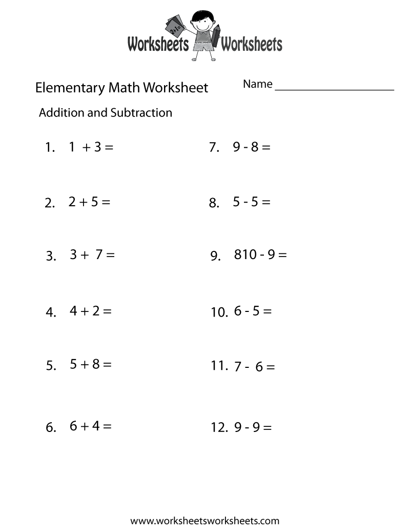 Free Math Printable Worksheets For 5th Grade