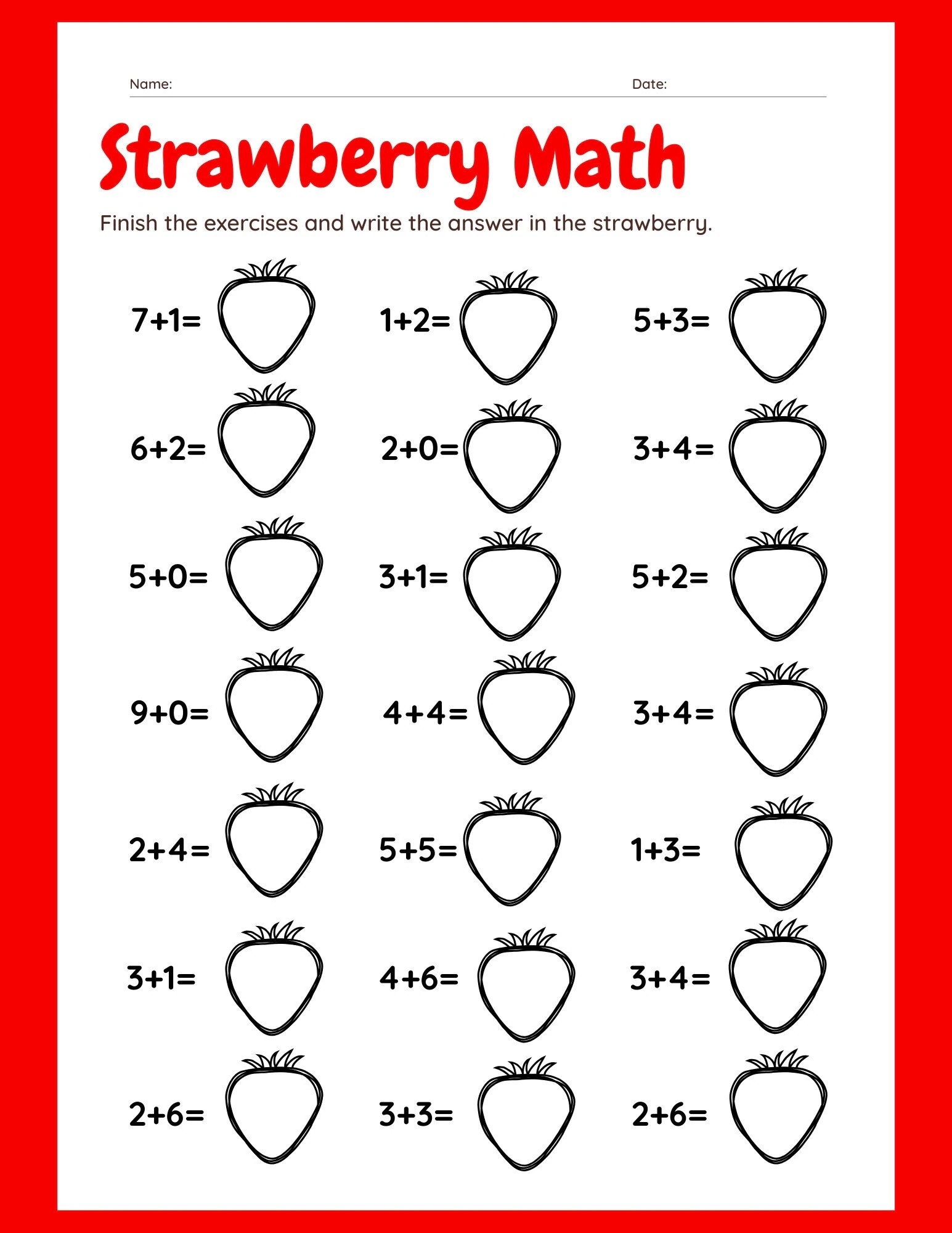 1st Grade Math Worksheets Printable Fun