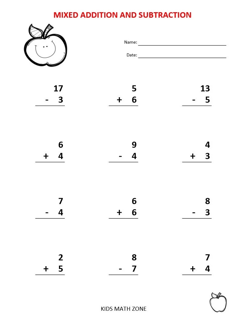 ADDITION SUBTRACTION 60 Printable Worksheets With Single Double And Triple Digit Grade 1 2 3 4 Year 1 2 3 4 Math homeschool STEM Etsy