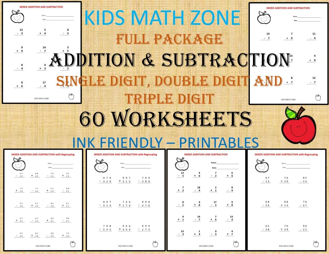 Free Simple Math Worksheets Printable