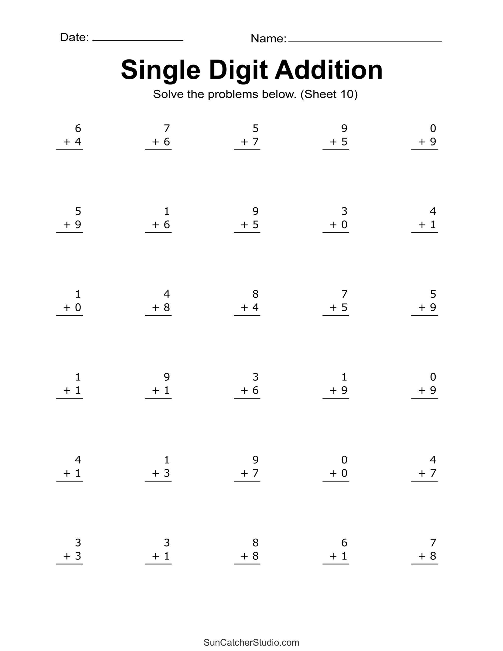 Addition Worksheets Free Printable Easy Math Problems Free Printables Monograms Design Tools Patterns DIY Projects