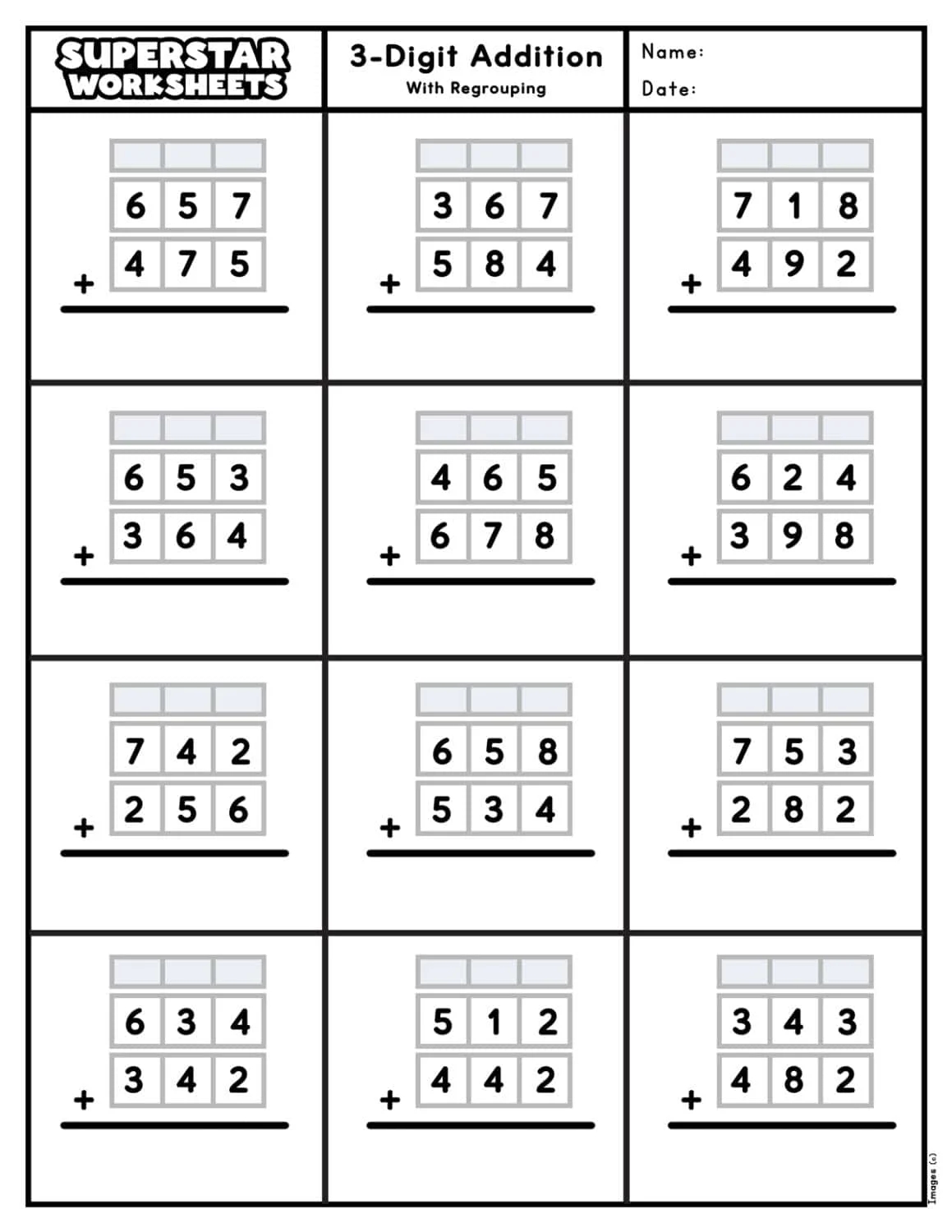 Addition Worksheets Superstar Worksheets