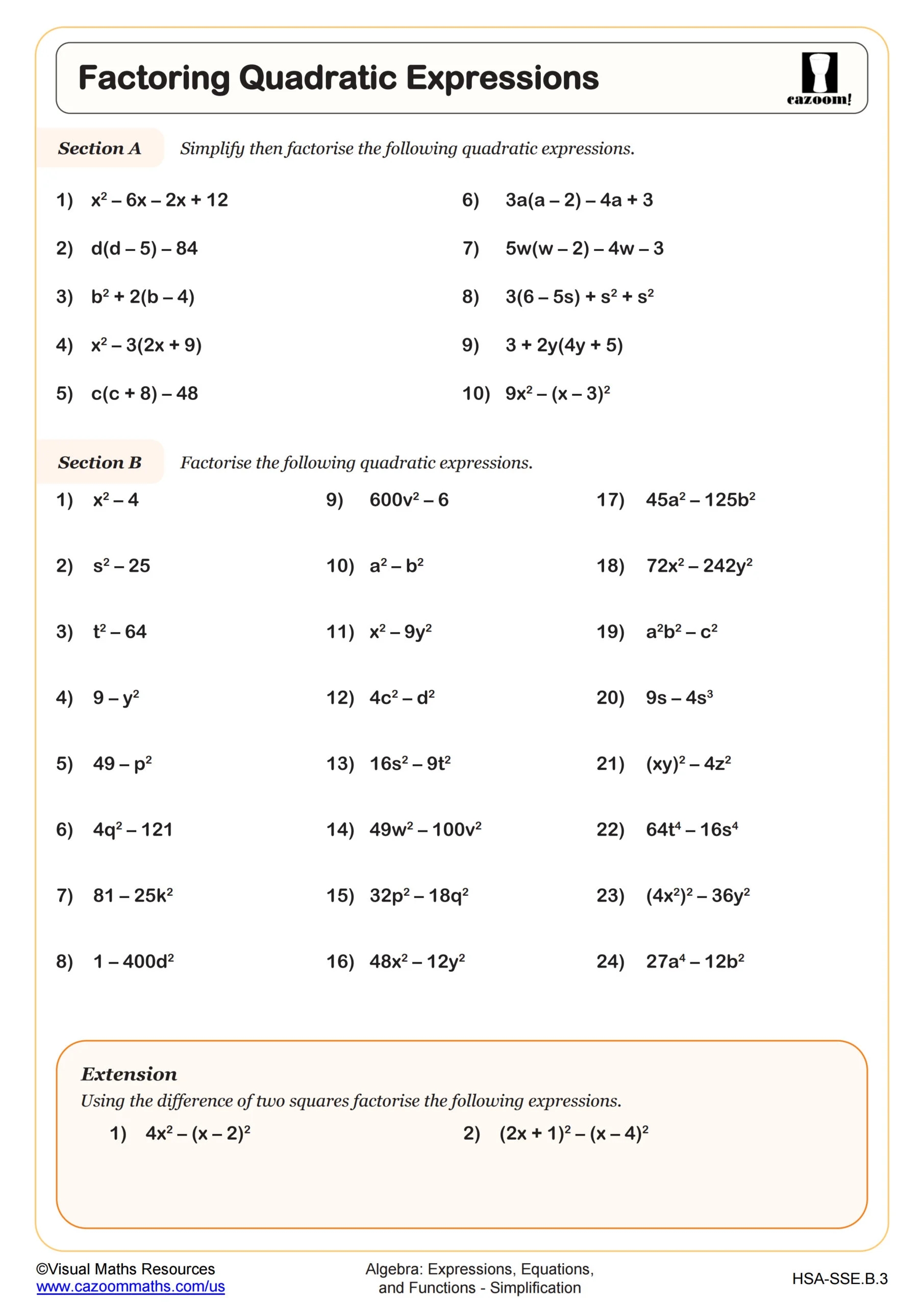 Simple Math Algebra Worksheets Printable Free