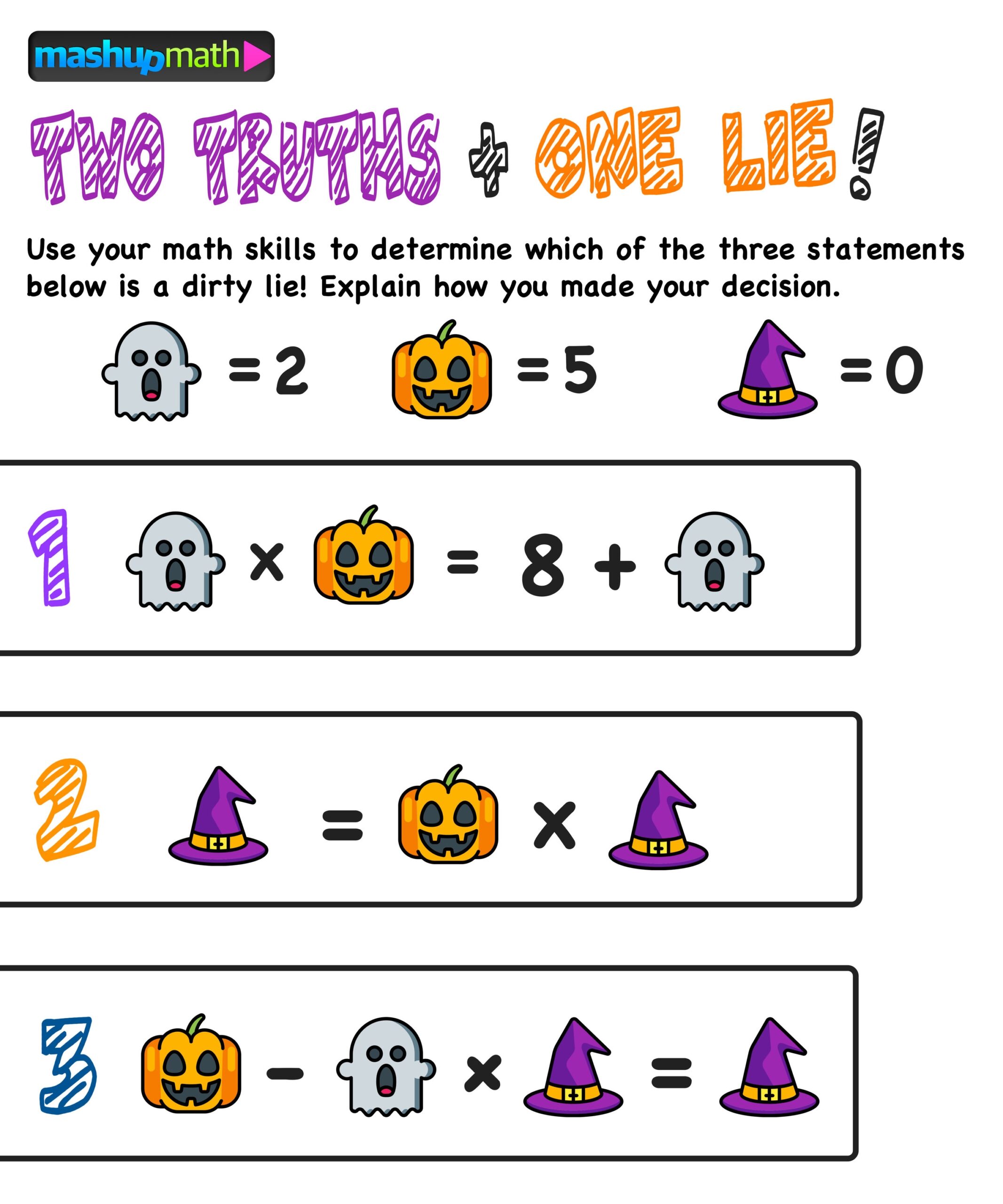 Are Your Kids Ready For These Halloween Math Activities Mashup Math