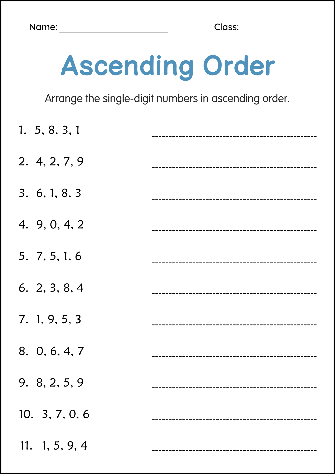 Ascending Order 1 To 1000 Number Math Worksheets For Grade 1 2 3 Made By Teachers