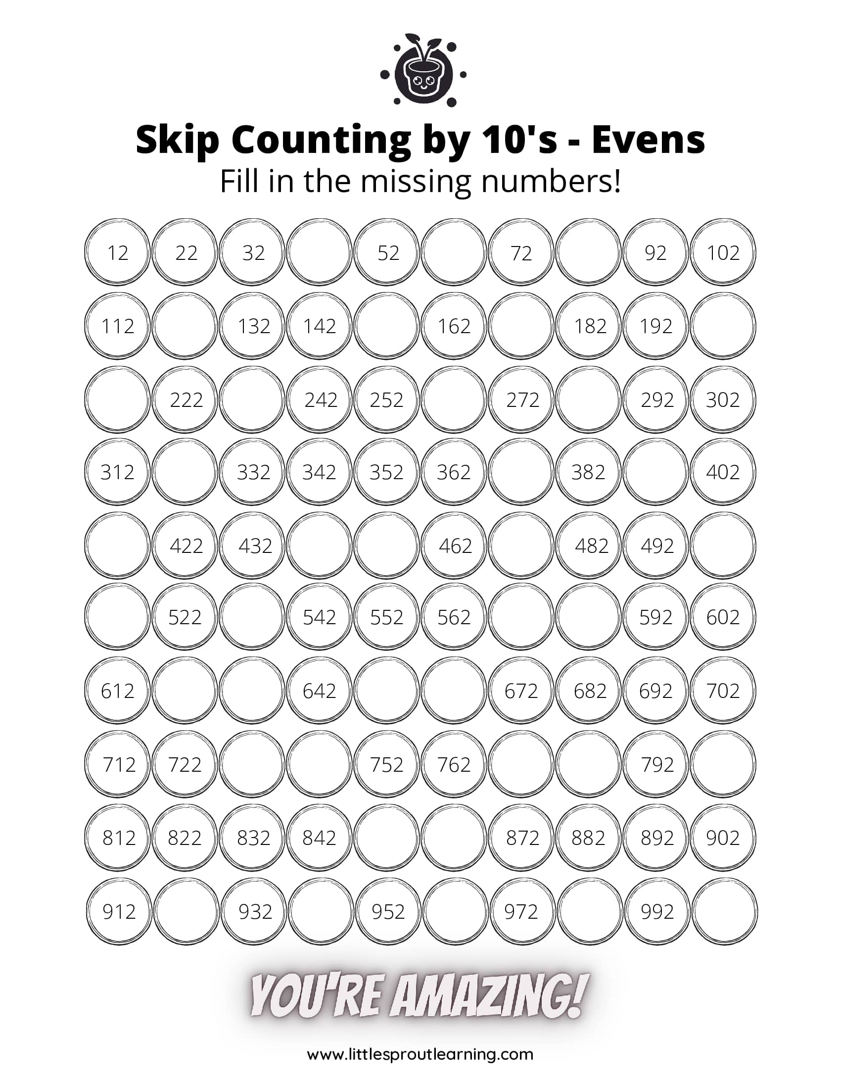 Best Grade 2 Math Worksheets Little Sprout Art