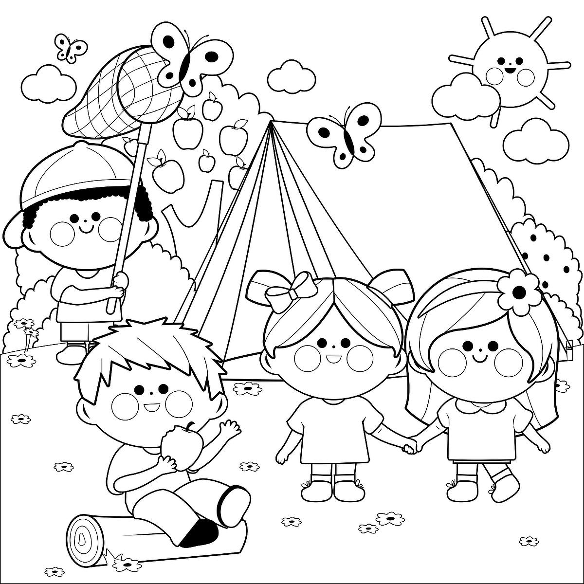 Camping Coloring Pages For Families Fun U0026 Free Printable Coloring Pages Of Camping U0026 The Great Outdoors Printables 30Seconds Mom