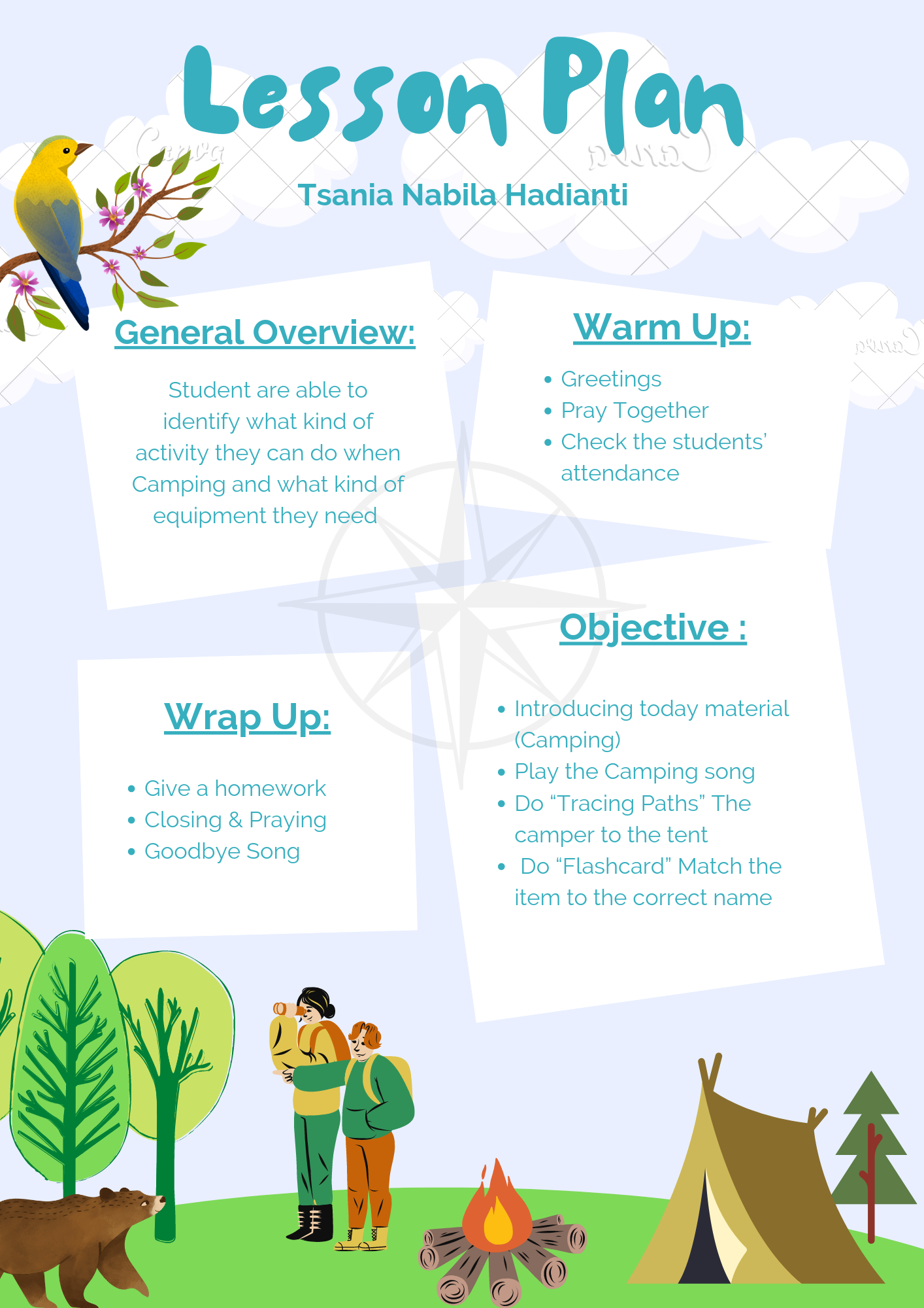 Camping Lesson Plans ELL S CLASS