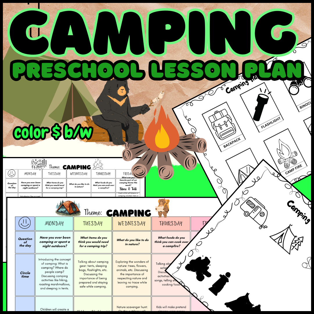 CAMPING Preschool Weekly Lesson Plan Classful