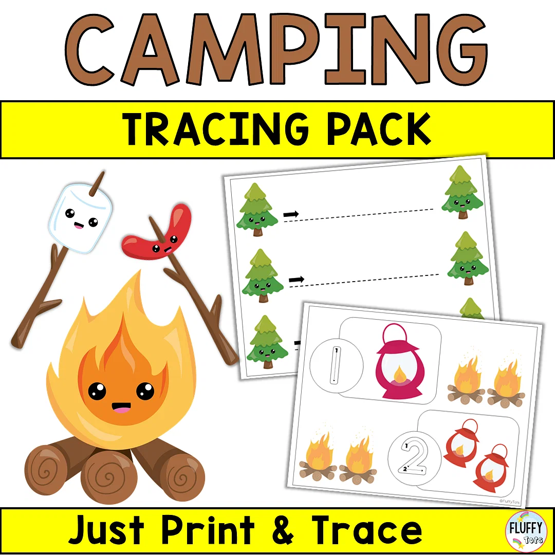 Camping Worksheets For Toddlers