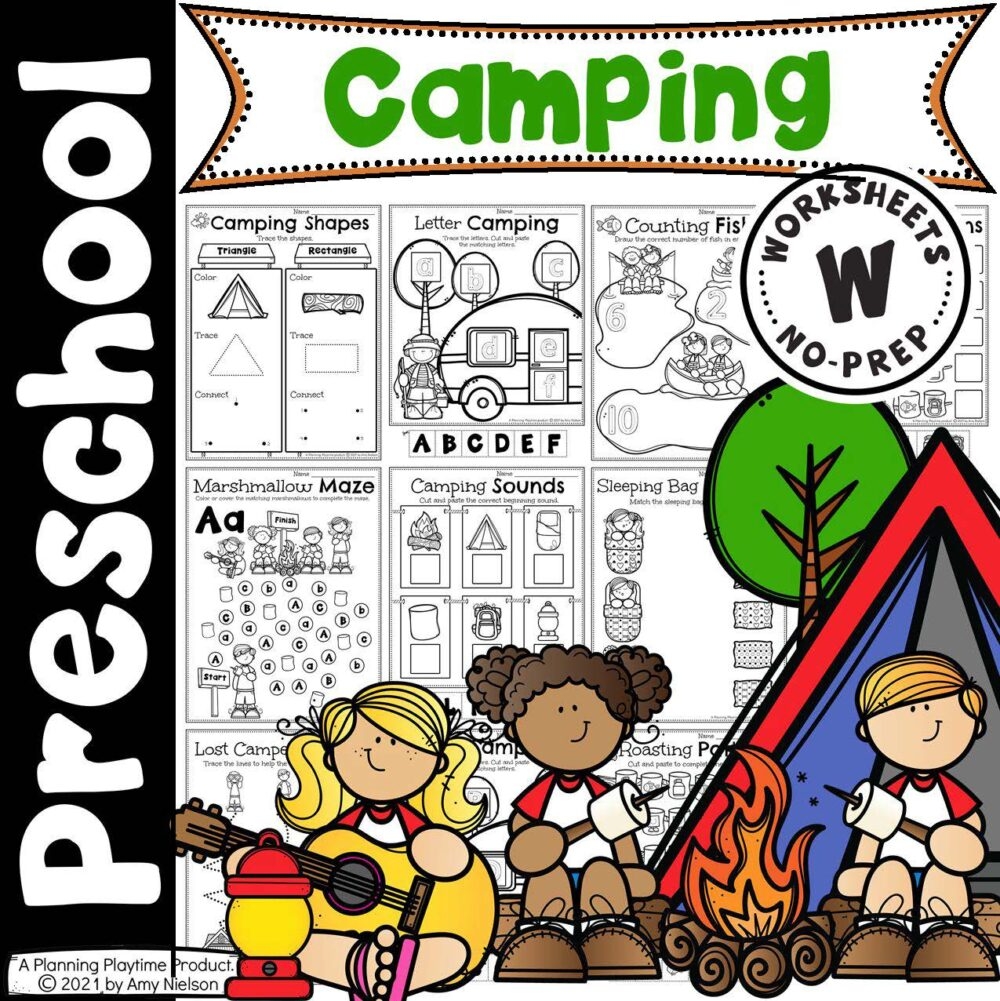 Camping Worksheets For Preschool Planning Playtime