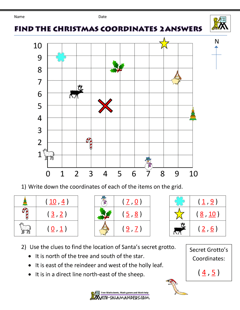 Christmas Math 5th Grade Worksheets