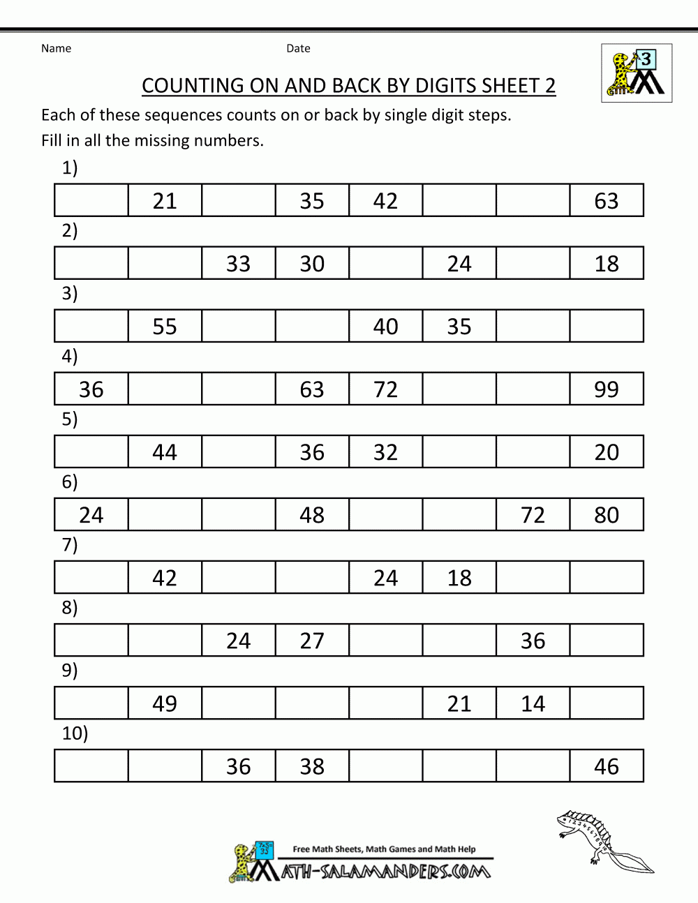 Printable 3rd Grade Worksheets Free