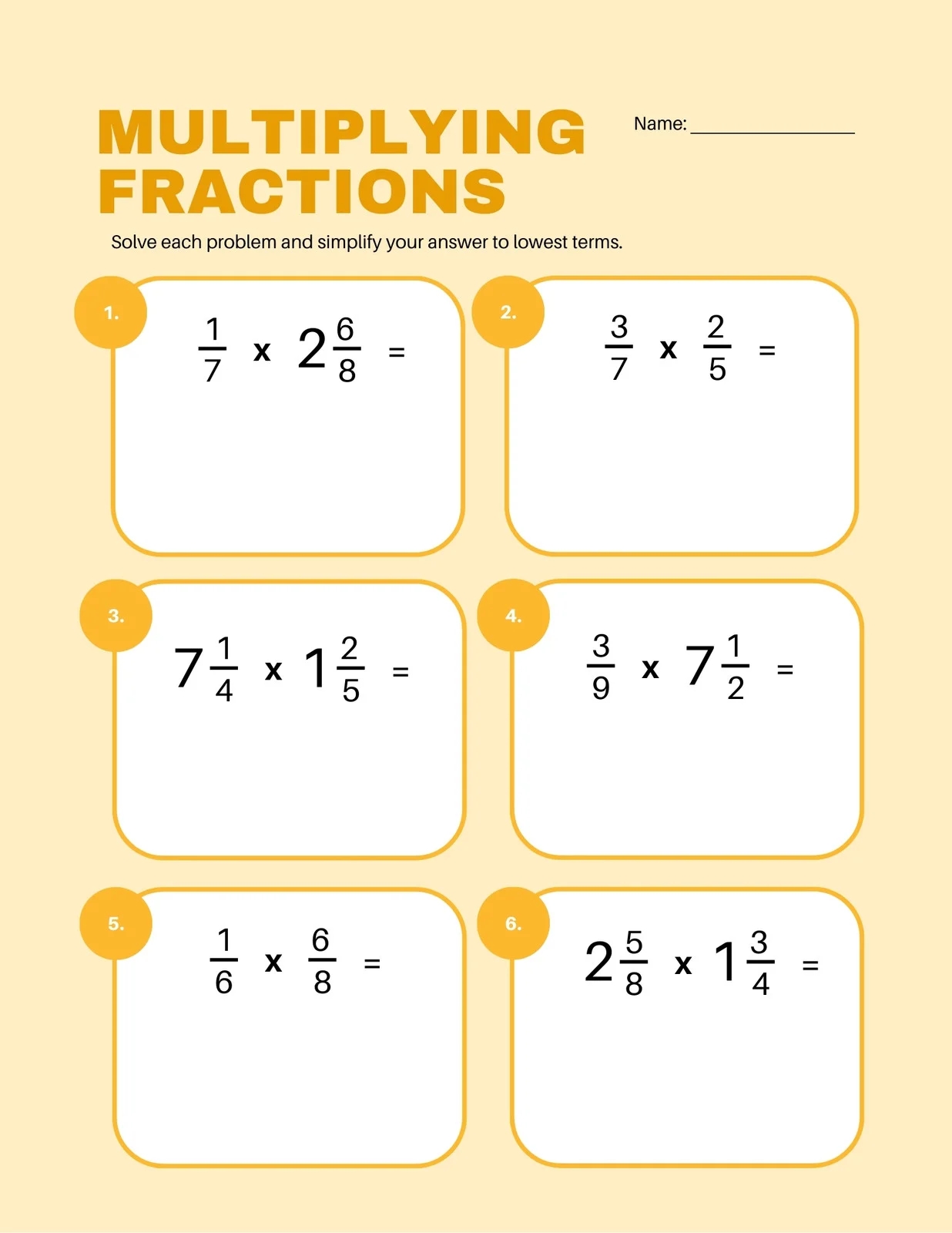 3rd Grade Fractions Worksheets Printable