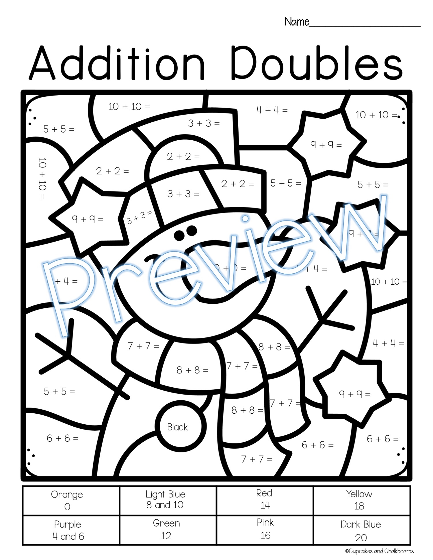 Doubles Math Facts Worksheets Free Printable