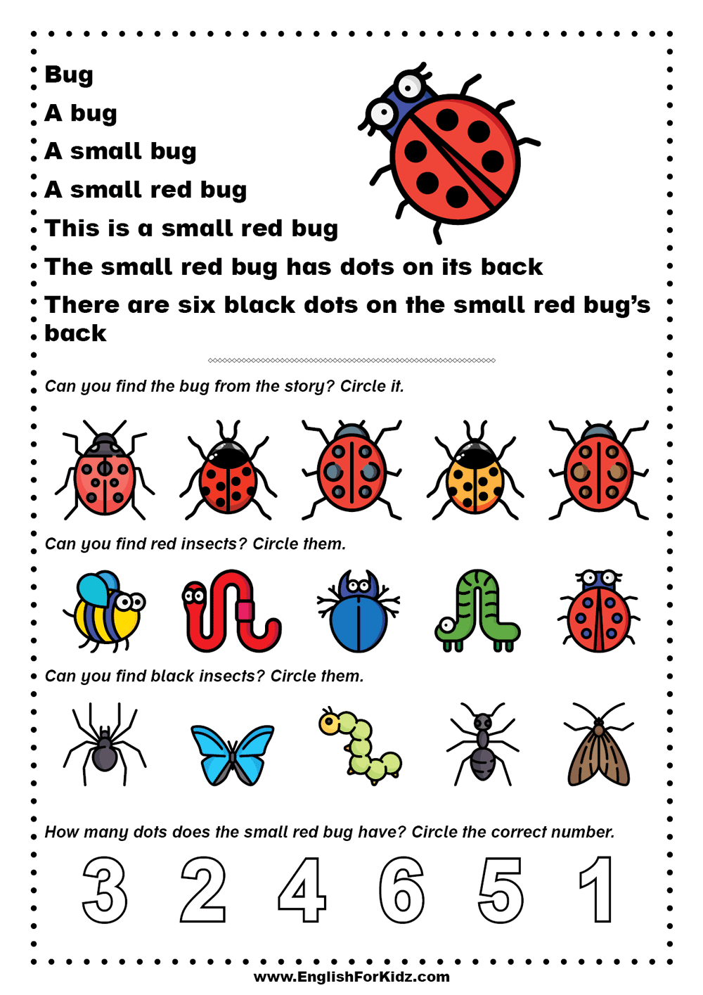 Reading Worksheets For 1st Graders Printable