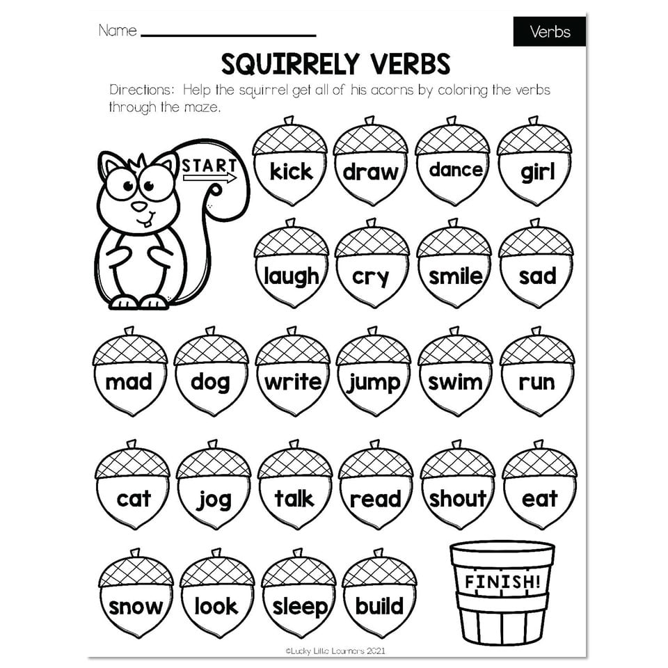 Free Printable Worksheets For 2nd Grade Verbs