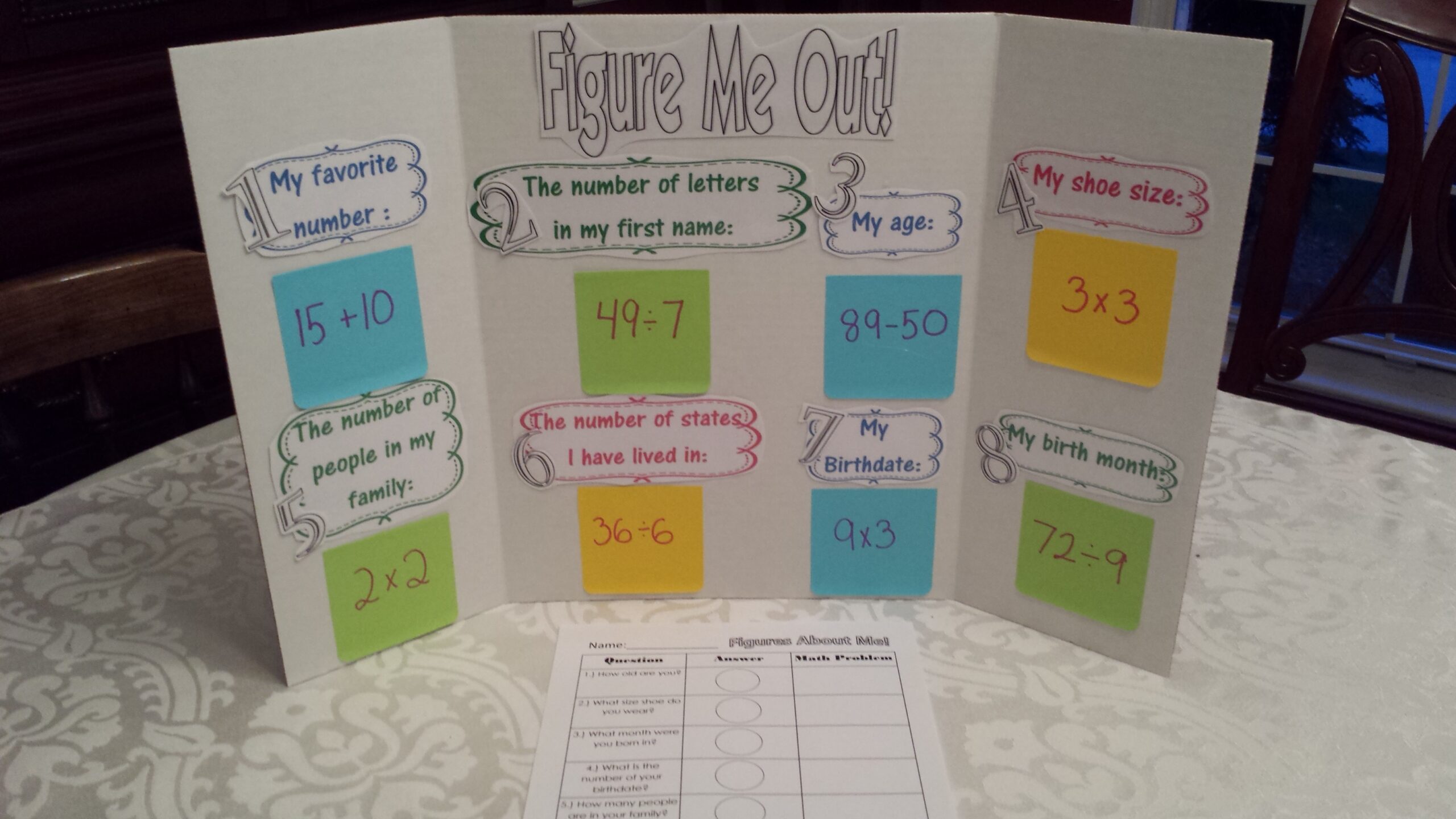 Figure Me Out Math Activity Teaching Heart Blog