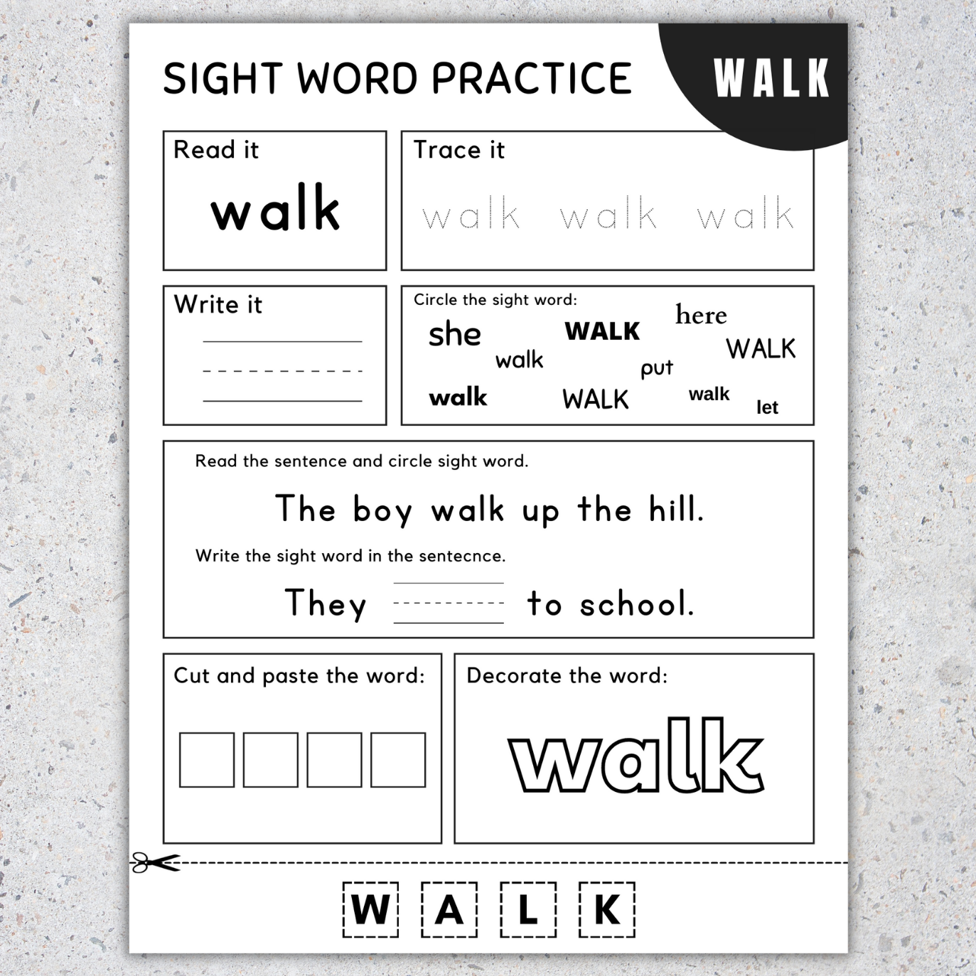 First Grade Sight Words 1st Grade Sight Words Worksheets NO Prep SET 1 Made By Teachers