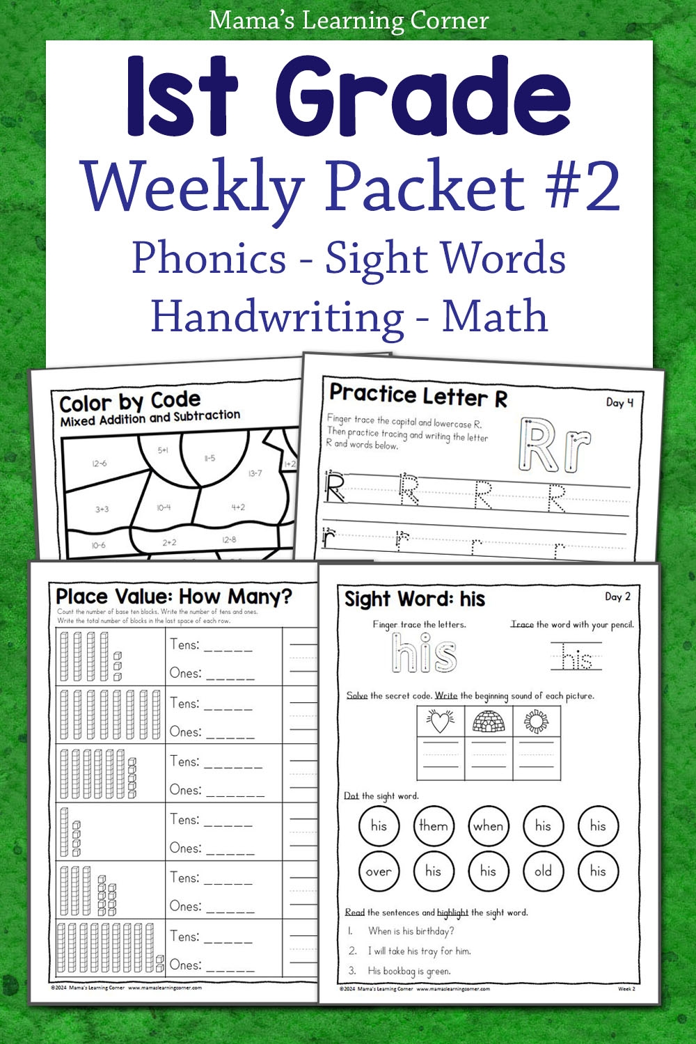 First Grade Summer Packet Week 2 Printable Worksheets Mamas Learning Corner