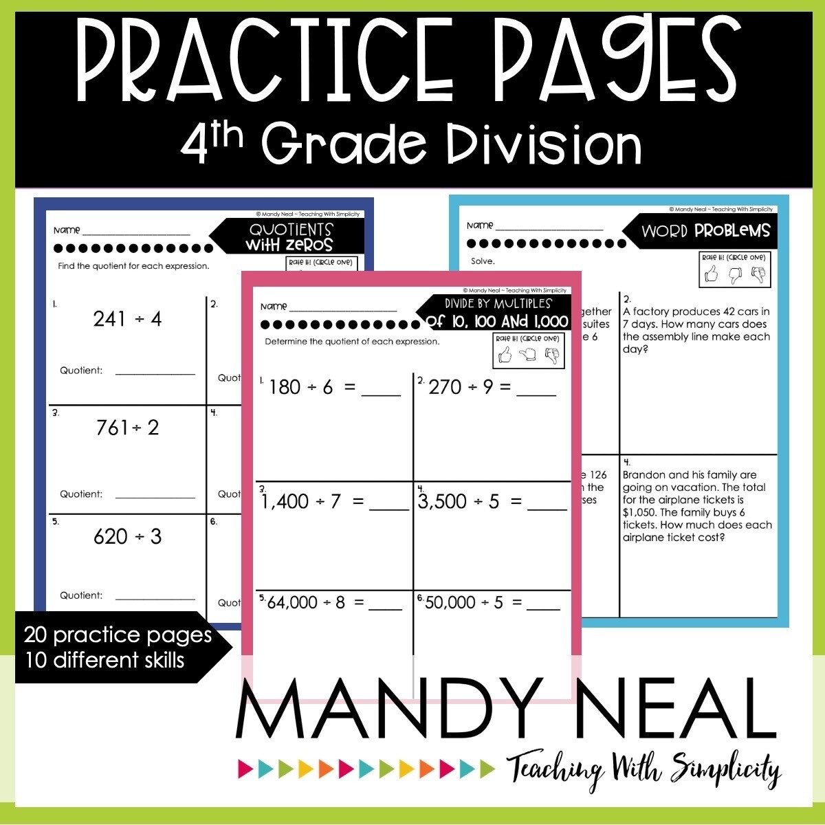 Free Printable Division Worksheets 4th Grade