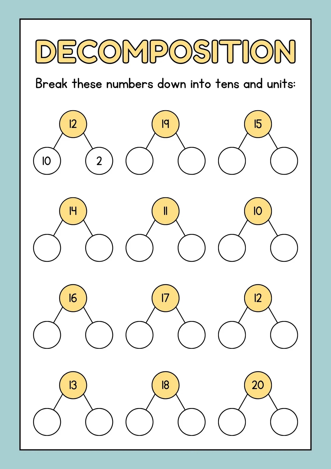 Free 1st Grade Math Worksheet Templates To Customize Canva