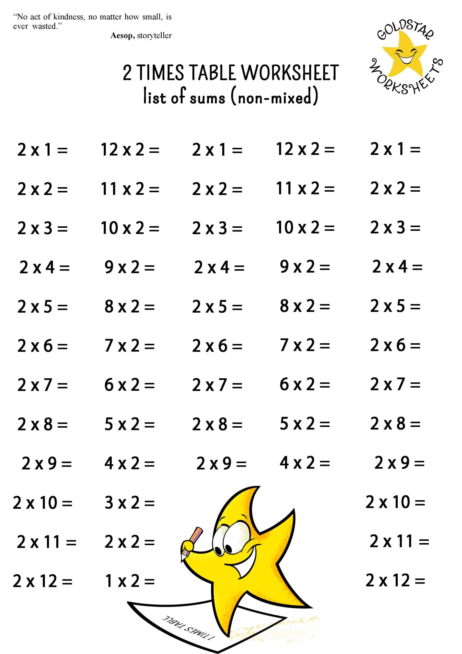 Free Math Printable Worksheets Multiplication