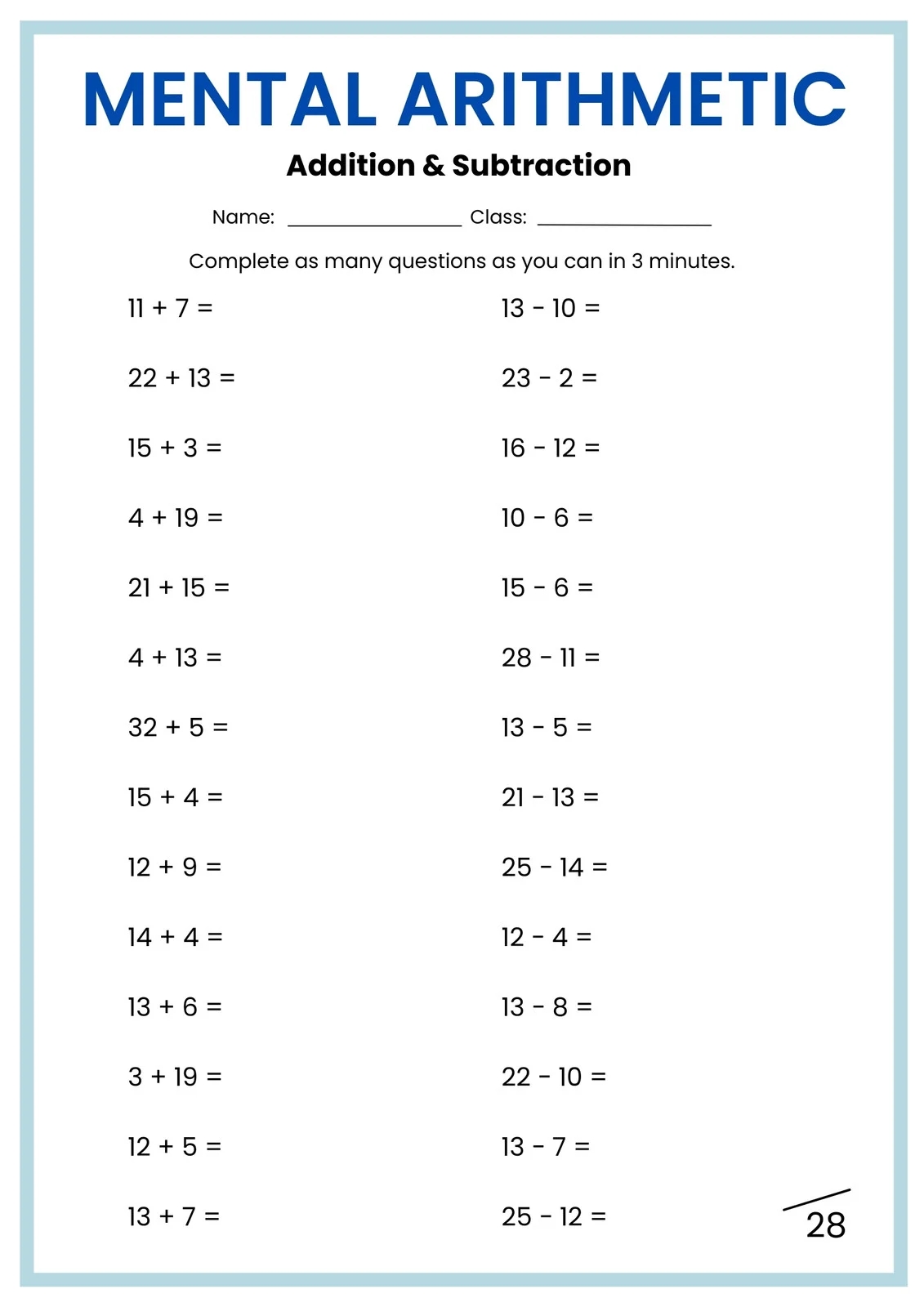 Free 3rd Grade Math Worksheet Templates To Customize Canva