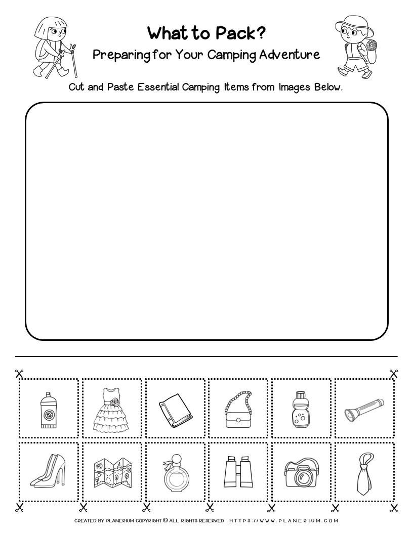 Camping Worksheets For Preschool