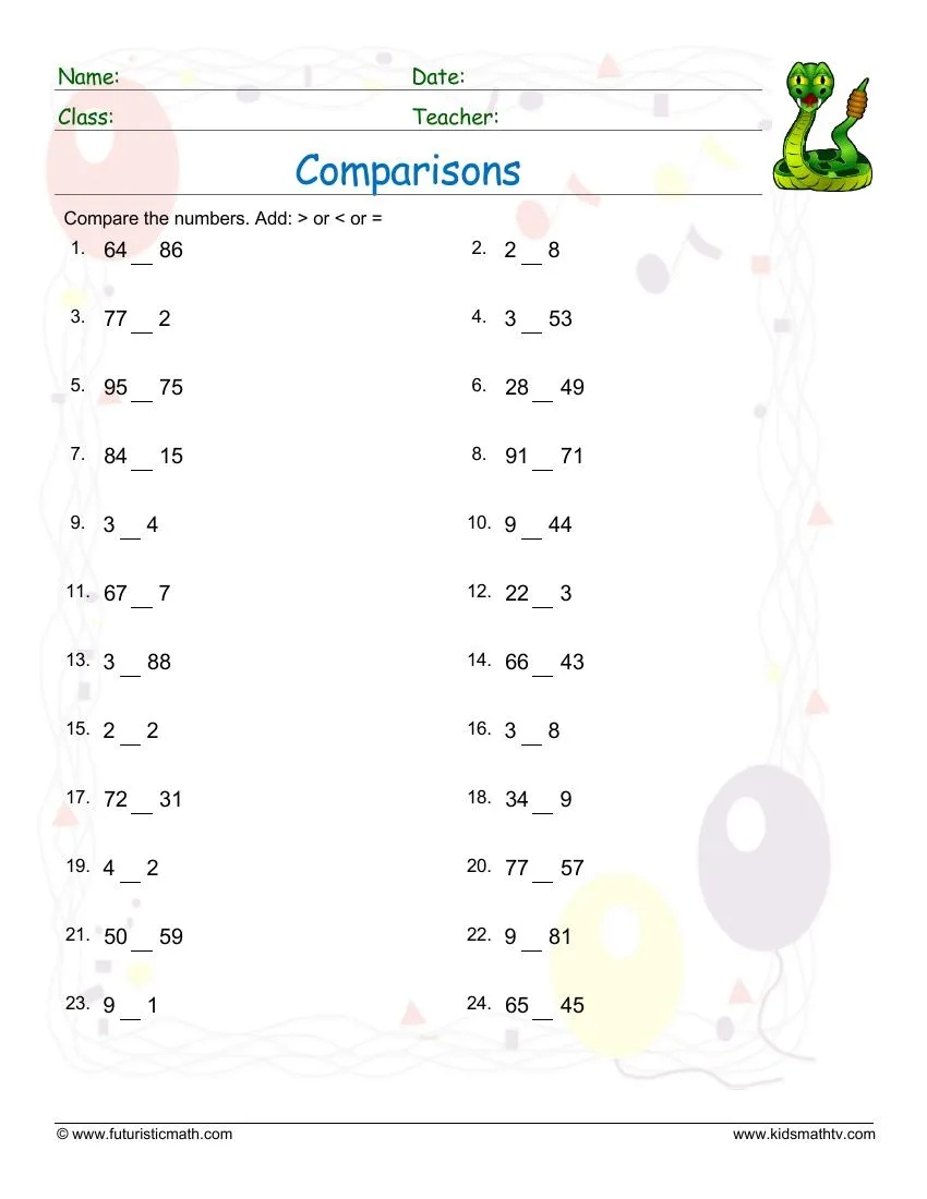 Free Numbers Math Worksheets Pdf Download Math Champions