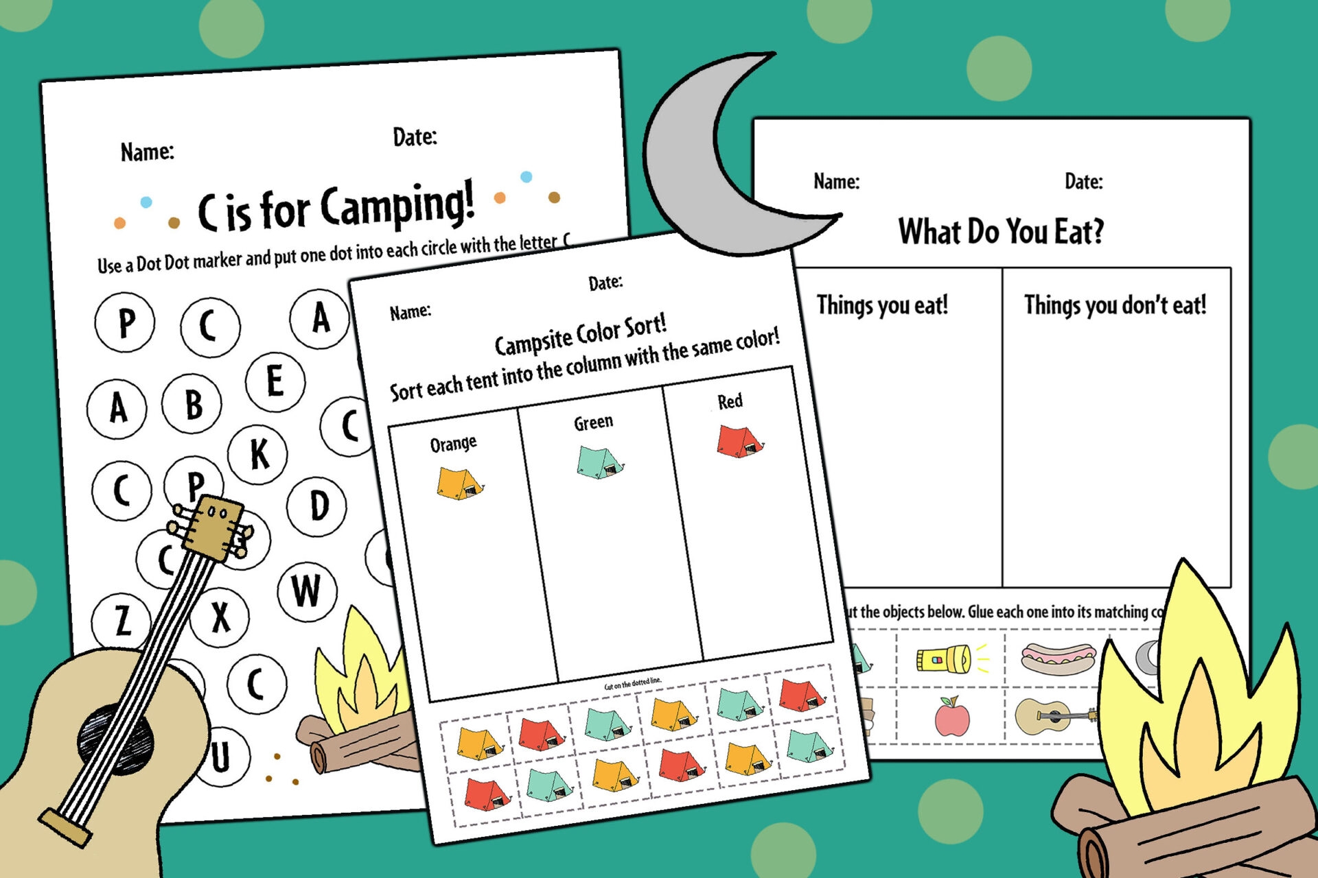 Free Preschool Camping Theme Printables