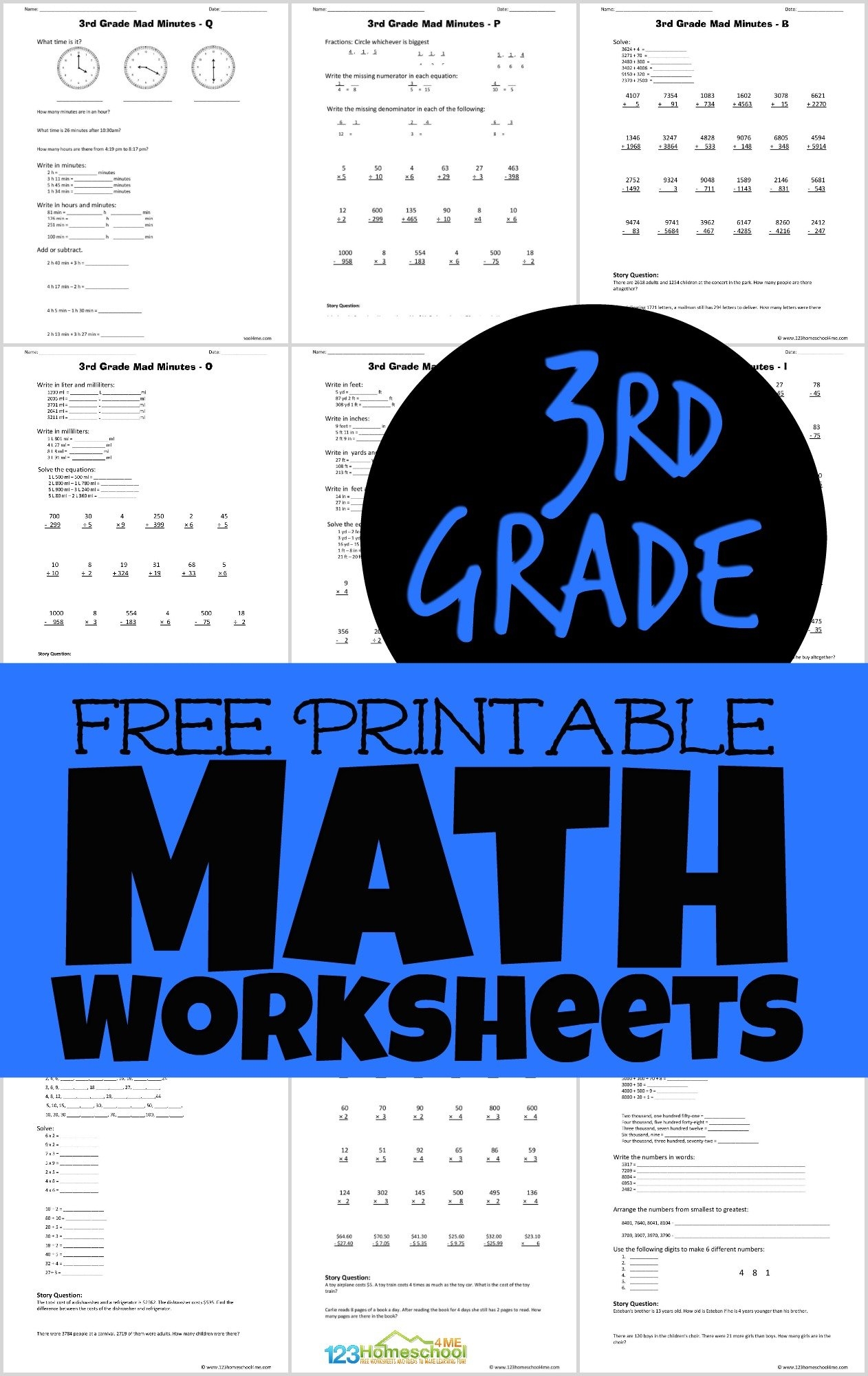 3rd Grade Printable Worksheets Free
