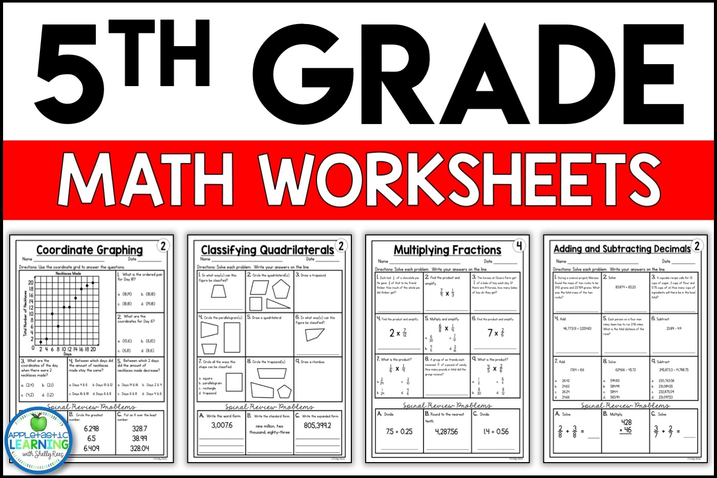 Printable Worksheets For 5th Grade Math