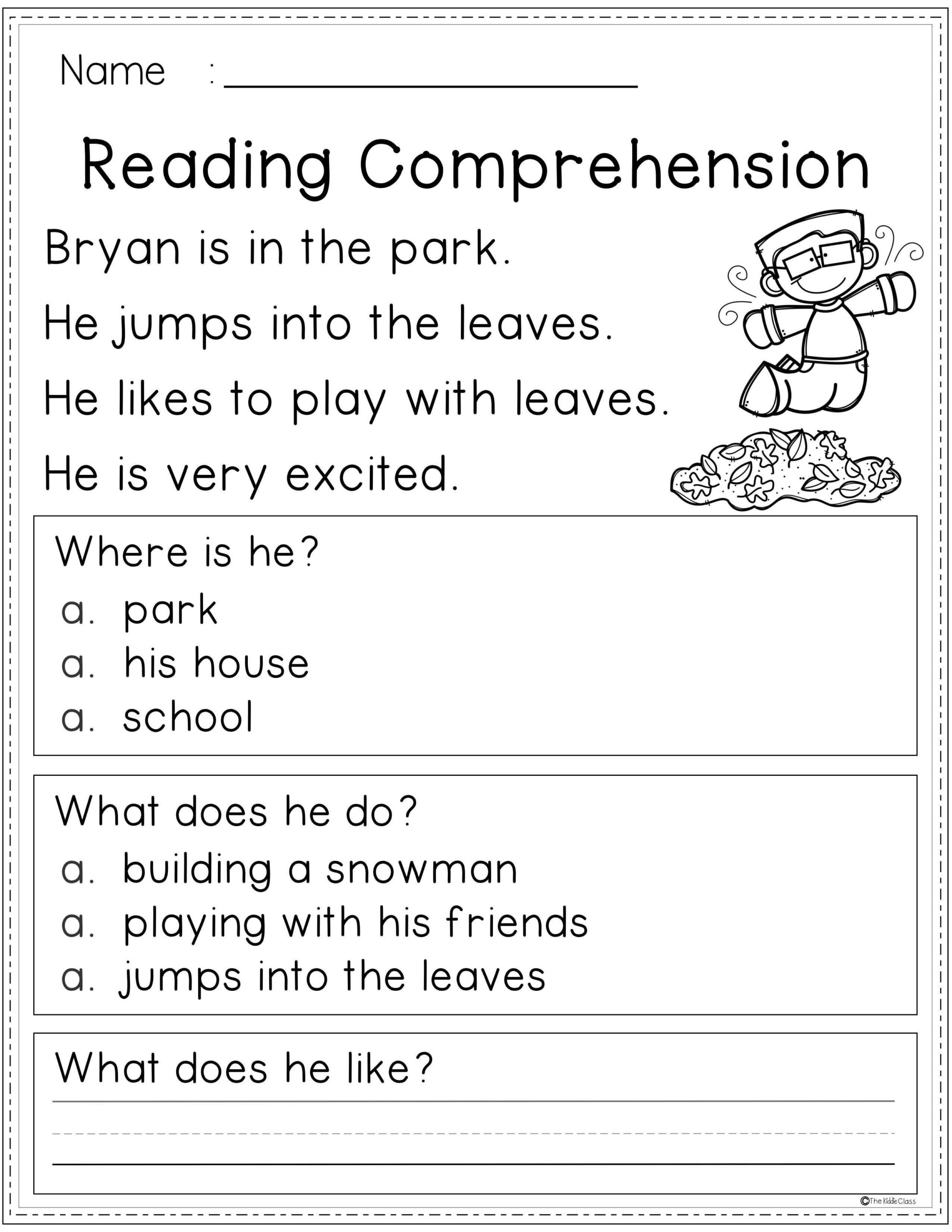 Printable 1st Grade Worksheets Reading