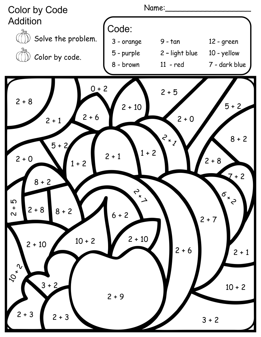 Free Thanksgiving Math Worksheets 1st Grade