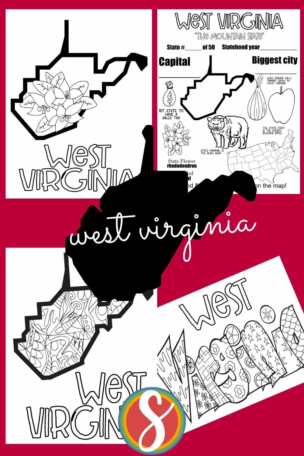 Free West Virginia Coloring Pages Stevie Doodles