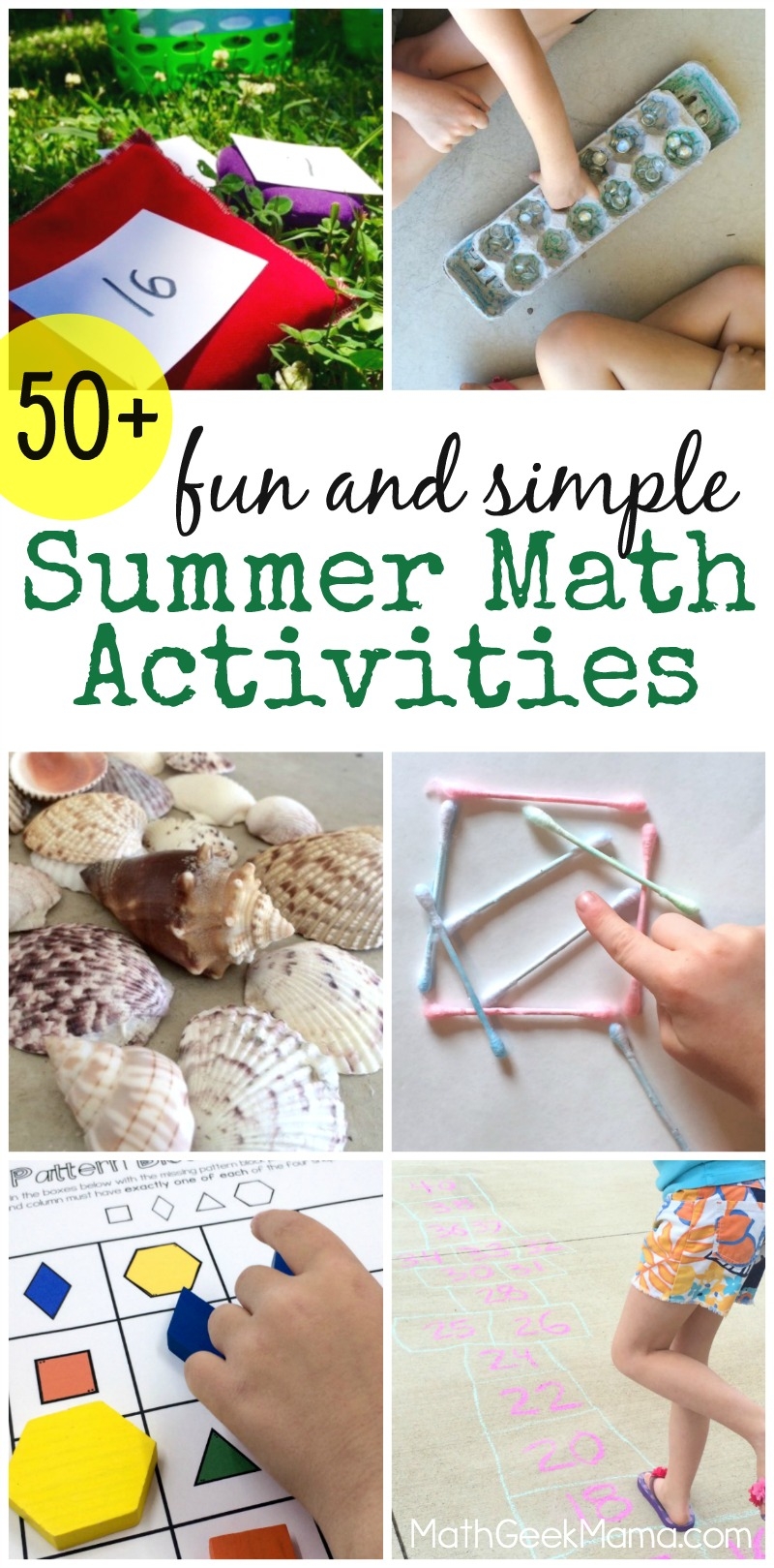 Fun And Simple Summer Math Activities All Ages Math Geek Mama
