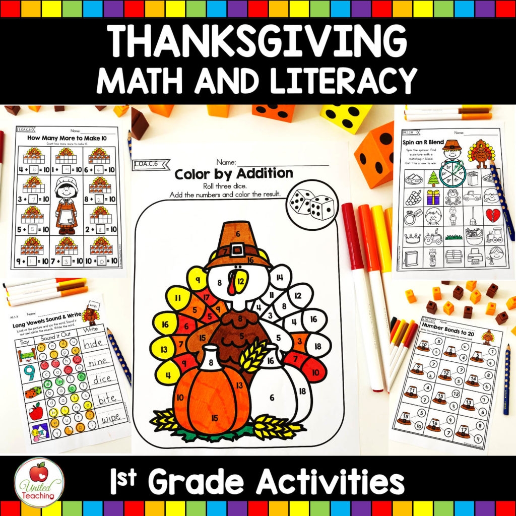 Fun Thanksgiving Worksheets And Activities For 1st Grade United Teaching
