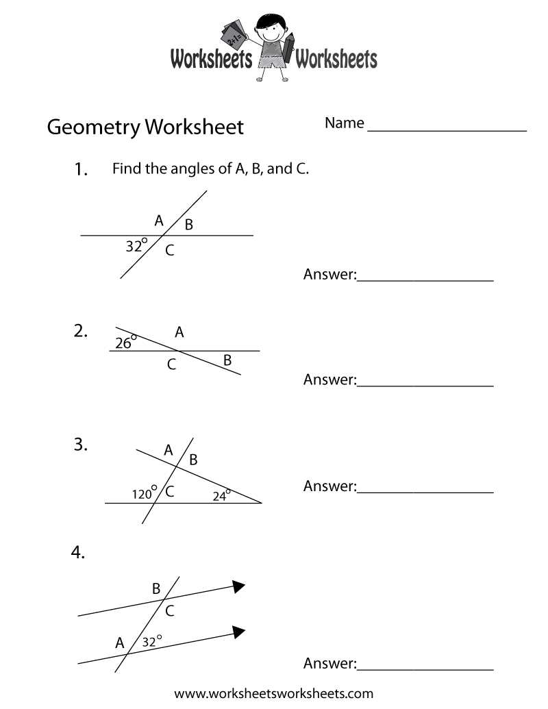 Geometry Angles Worksheet Worksheets Worksheets Worksheets Library