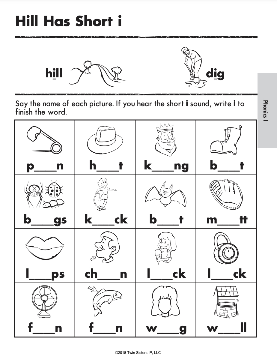 Get Ready For 1st Grade Phonics 1 Printable Workbook By Teach Simple
