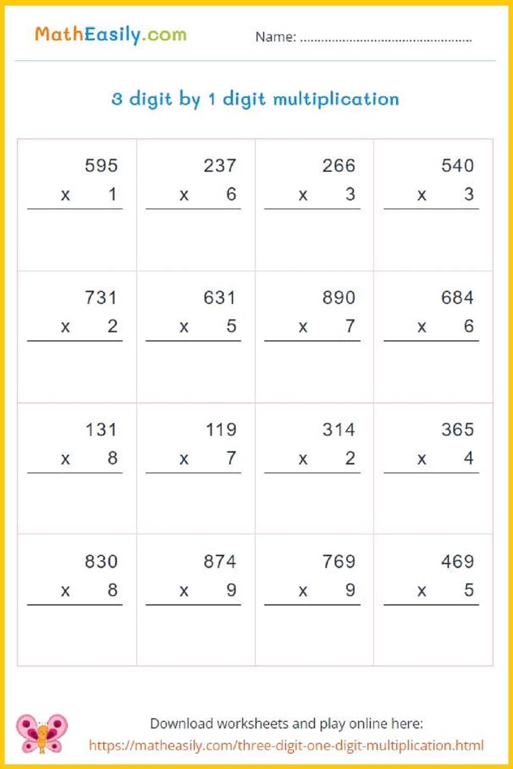 Grade 3 Math Worksheets PDF Free Download