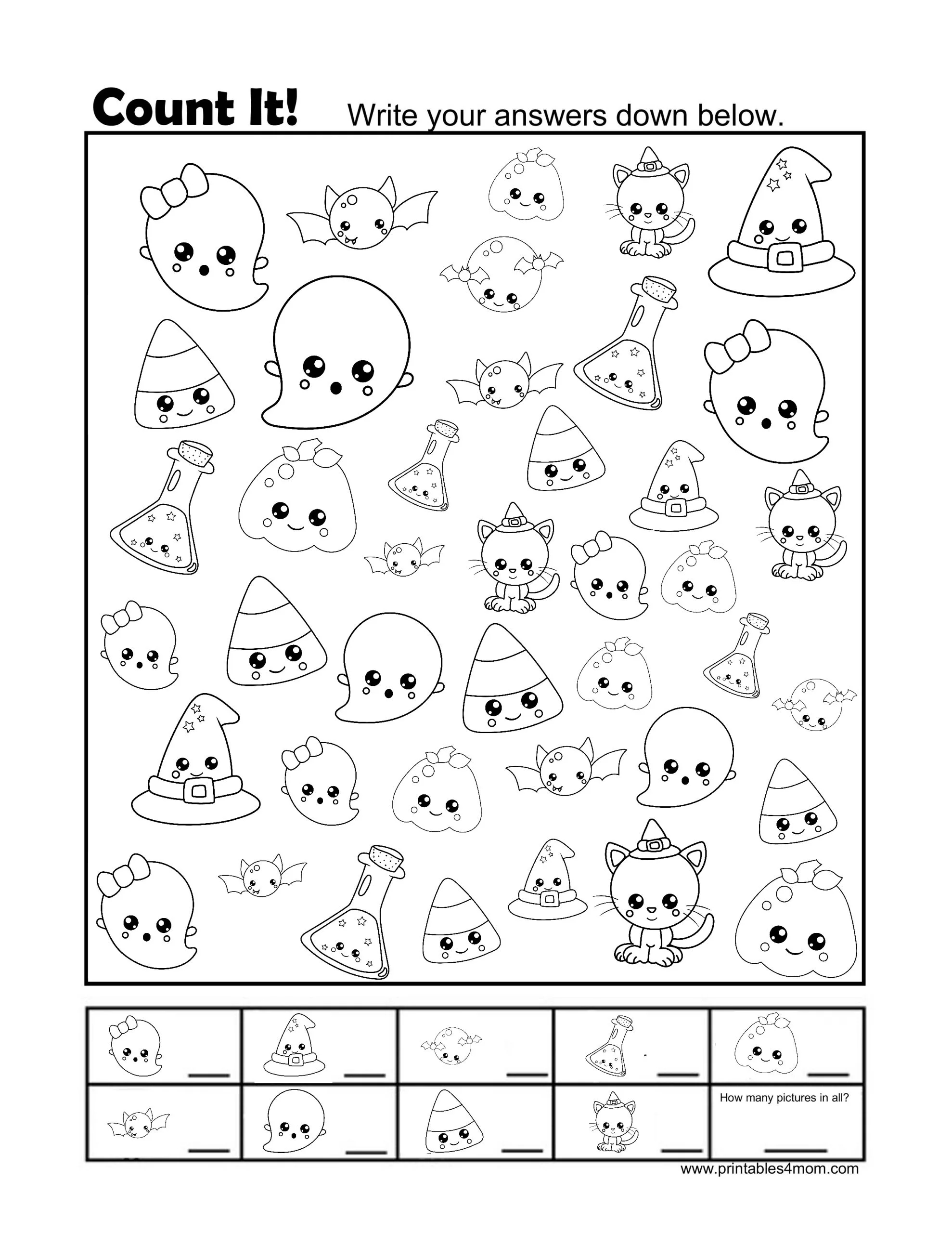 Free Printable Halloween Worksheet