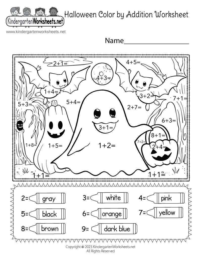 Halloween Color By Number Worksheets Library