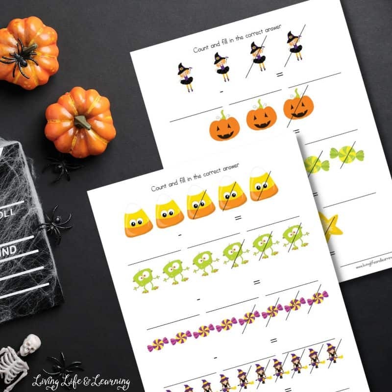 Halloween Kindergarten Math Worksheets