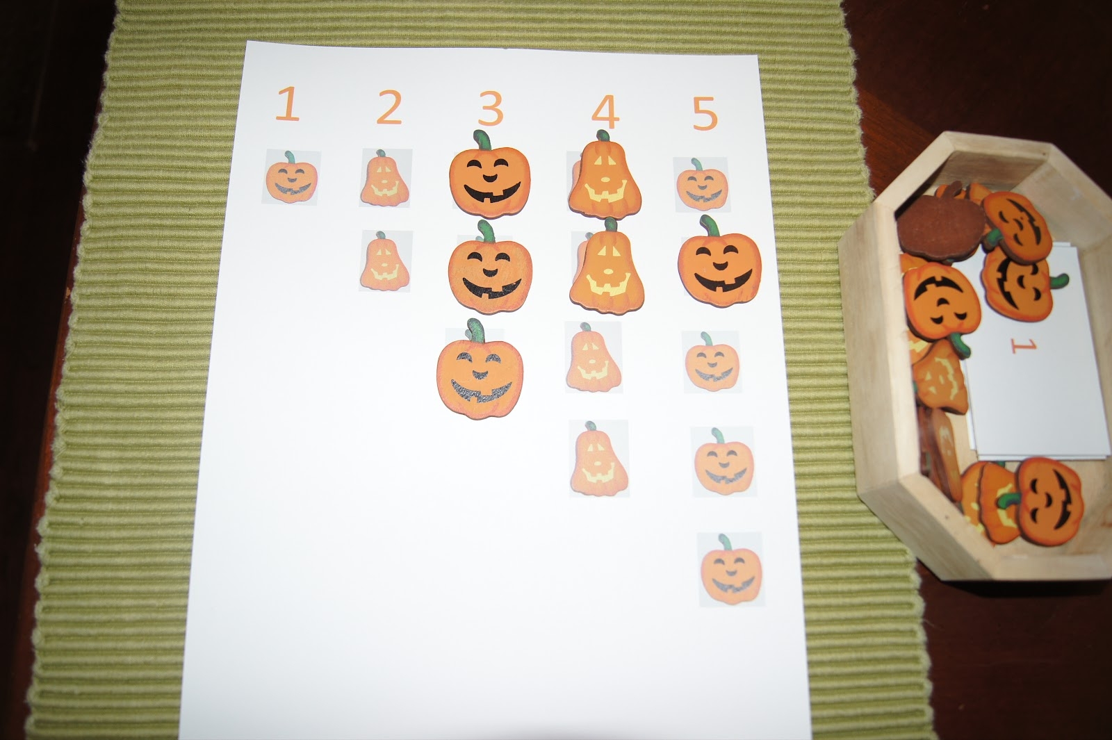 Halloween Math Activities Pumpkin Addition Counting Halloween Inspired Making Montessori Ours 