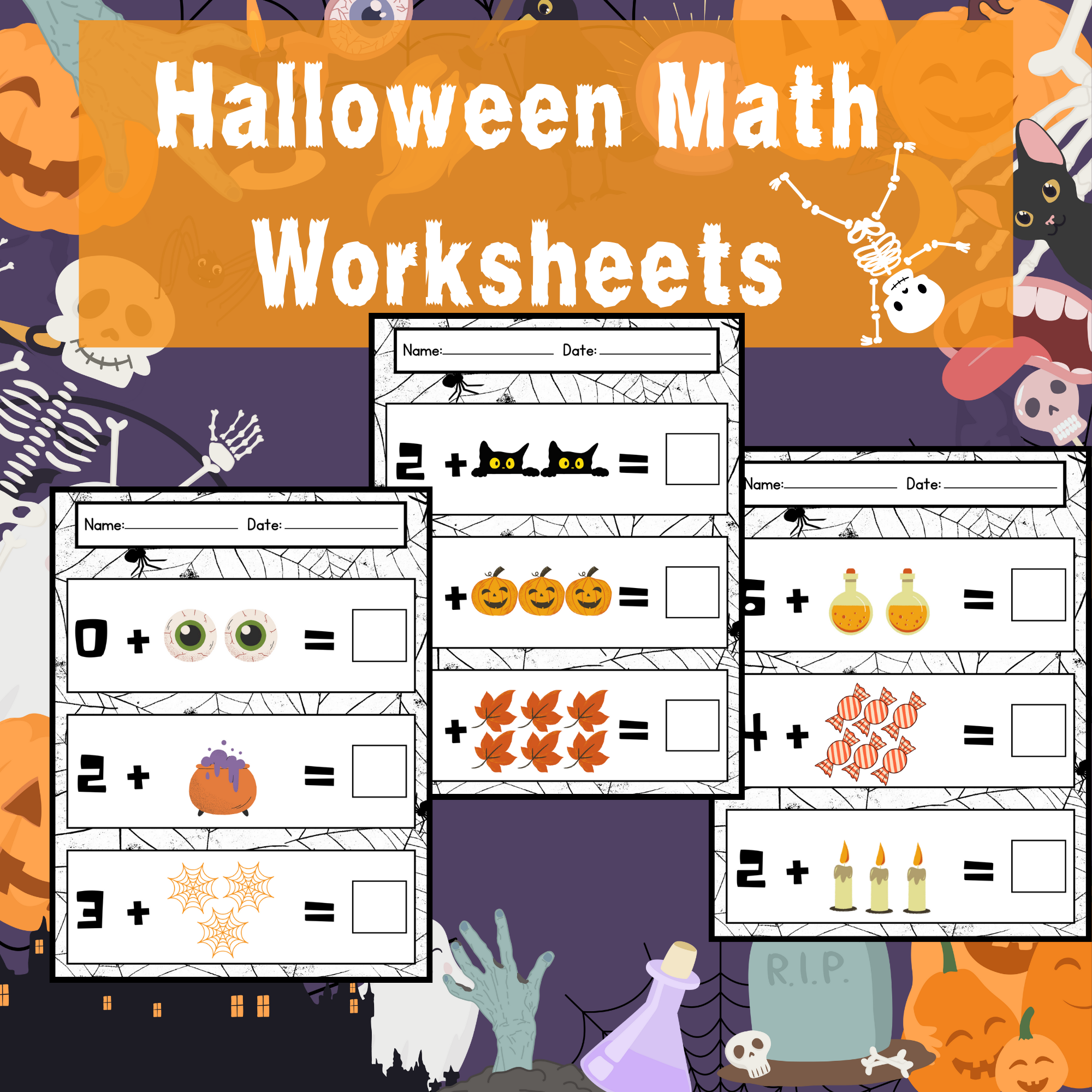 Halloween Math Worksheets For Kindergarten Halloween Activities 