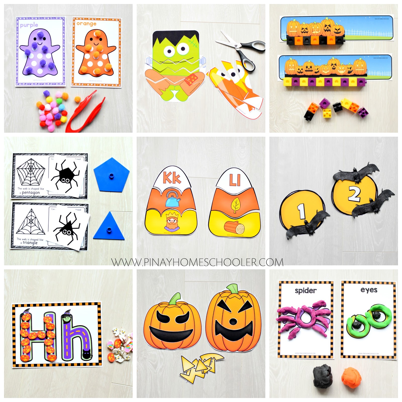 Halloween Preschool And Kindergarten Math And Literacy Centers The Pinay Homeschooler