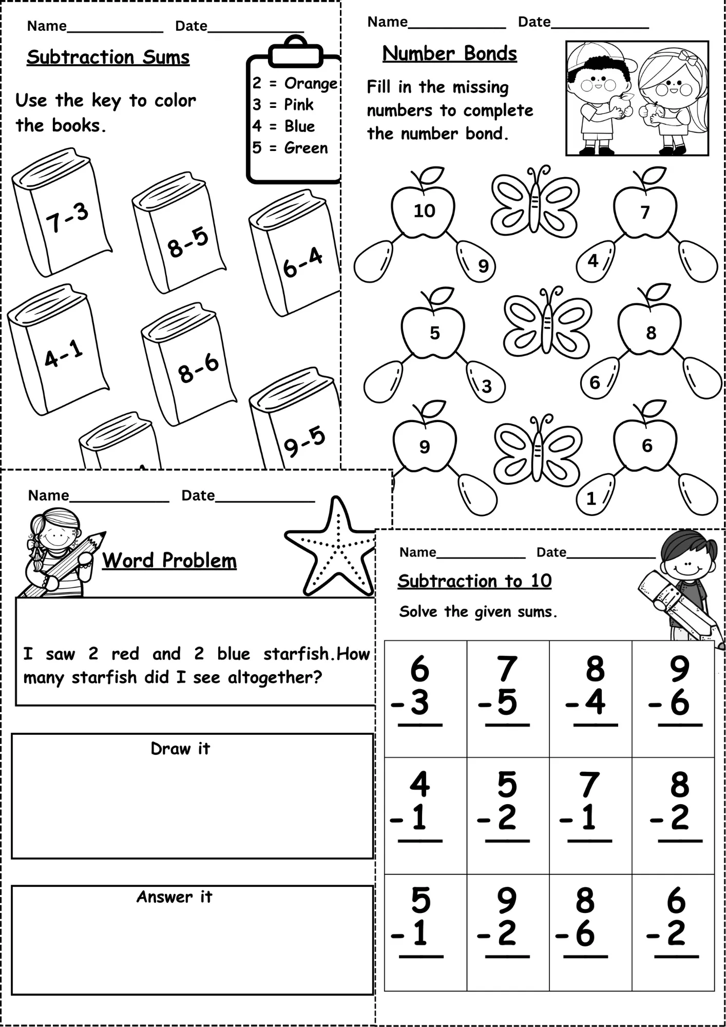Kindergarten Addition And Subtraction Worksheets 30 Printables Downloadable Worksheets