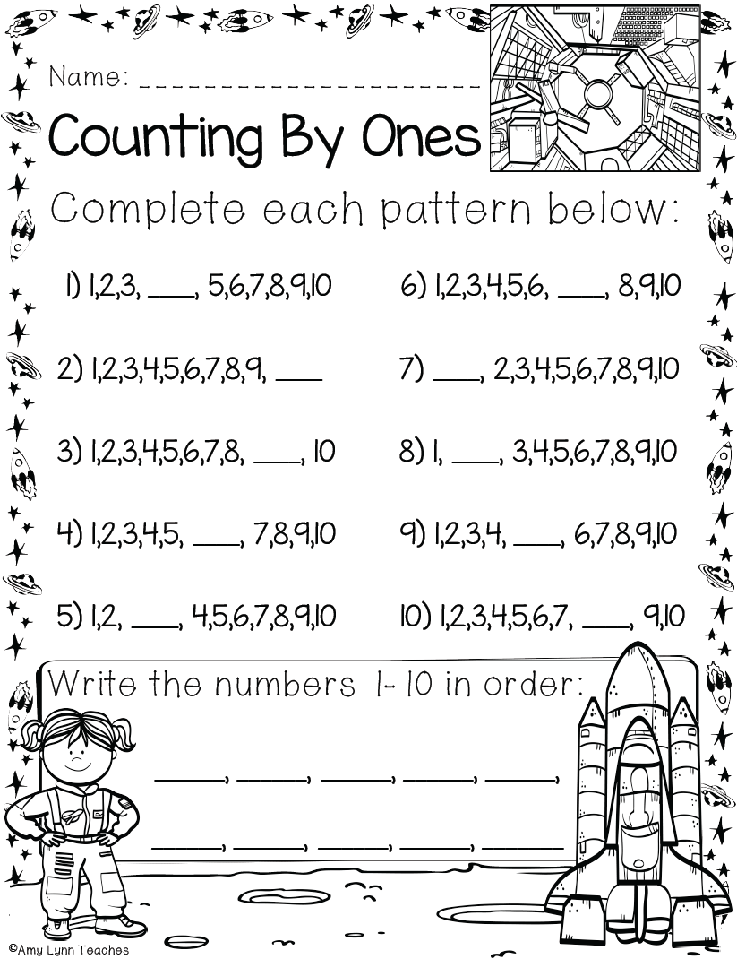 Kindergarten Space Themed Worksheets 100 Standards Aligned Printables Made By Teachers
